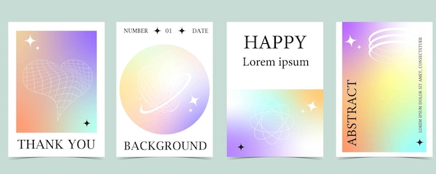 Gradientbakgrund med y2k och groovy stil