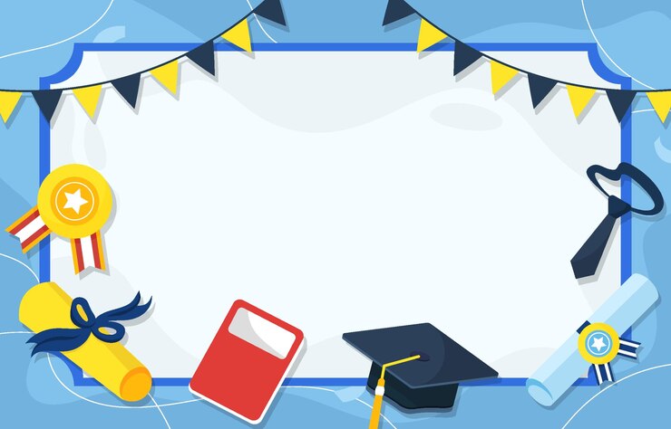 Vektör graduation photo frame background