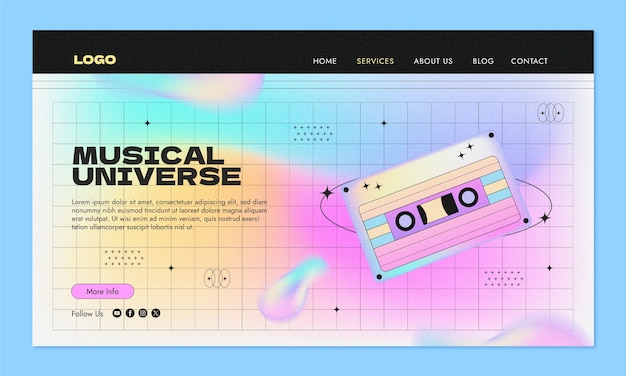 Grainy gradient  landing page