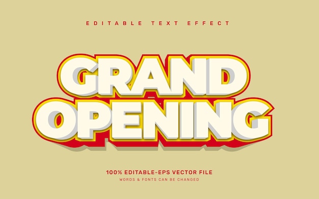 Grand Opening editable text effect