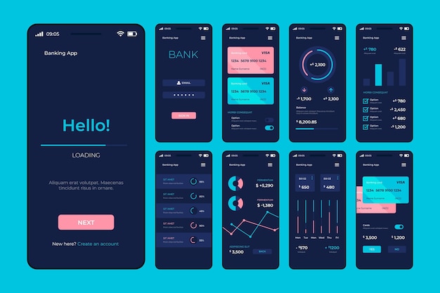Gränssnitt för bank-app