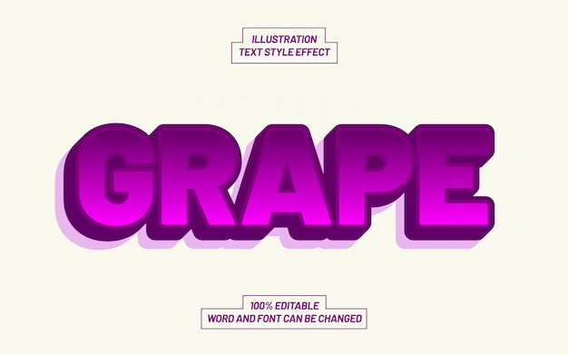 Grape Purple Text Style Effect
