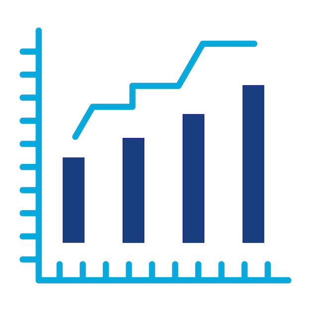 Graph Duotone Illustration