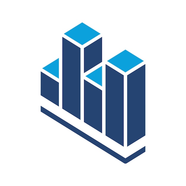 graph icon solid vector design in trendy style