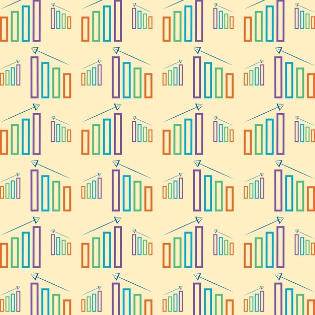 graph repeating pattern colorful vector illustration background