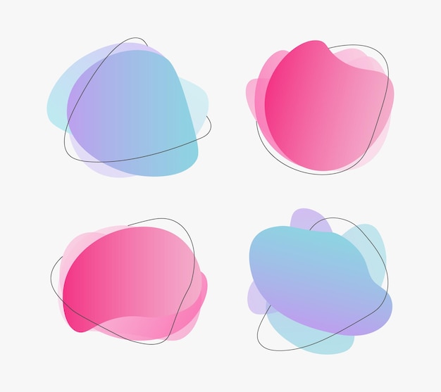 graphic abstract elements set of abstract dynamic elements for presentation banner vector