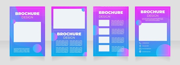 Graphic art exhibition blank brochure layout design
