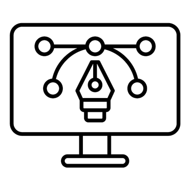 Graphic Design Line Illustration