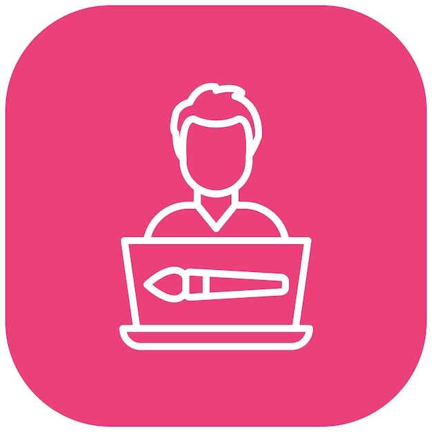 Graphic Designer Vector Illustration Style