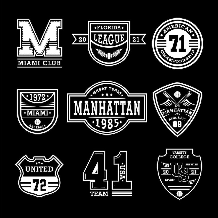 Vektor graphic jeans badges, authentic denim typography patches
