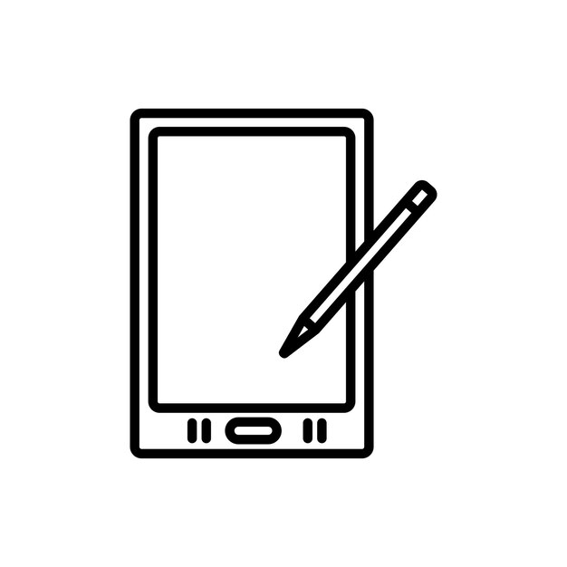 Graphic tablet icon isolated on white background