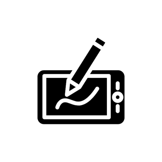Graphic tablet icon isolated on white background