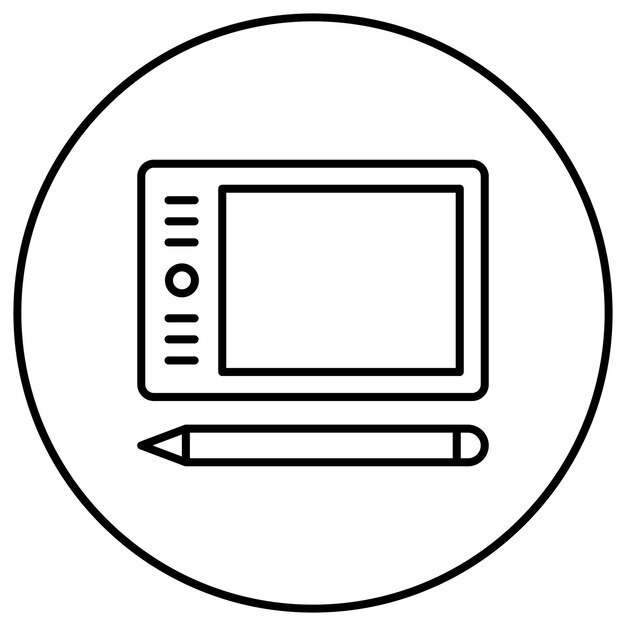 graphic tablet icon vector image can be used for computer and hardware