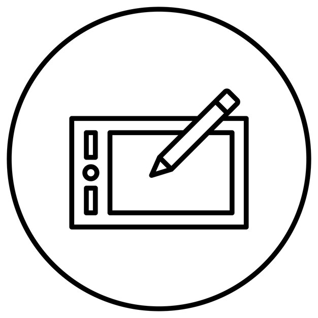 graphic tablet vector icon can be used for office stationery iconset