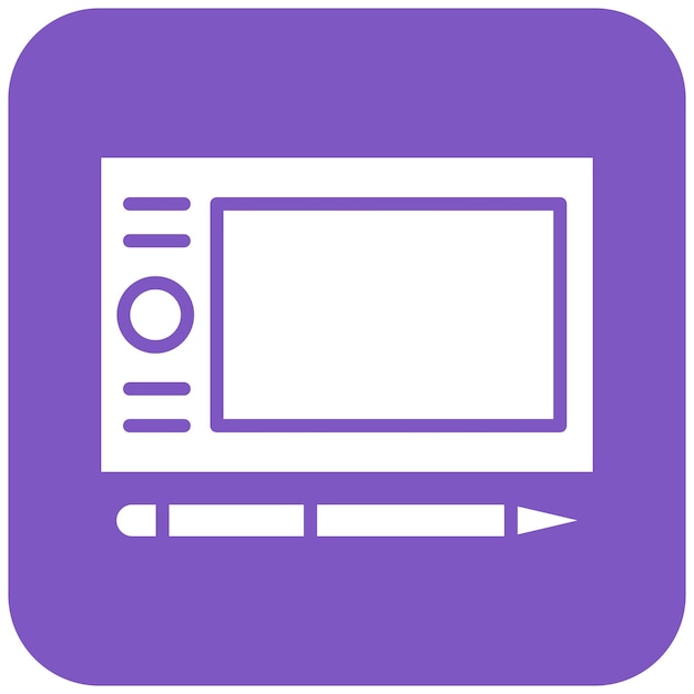 Graphic Tablet Vector Icon Design Illustration