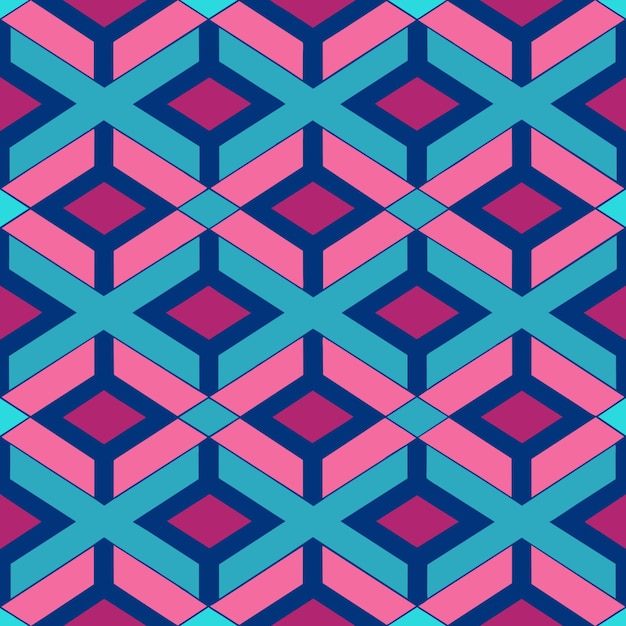 Gratis sømløs geometrisk abstrakt teksturmønster vektor illustration wallpaper baggrund