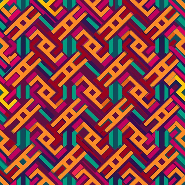 Gratis sømløs geometrisk abstrakt teksturmønster vektor illustration wallpaper baggrund