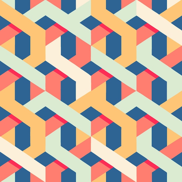 Gratis sømløst mønster, abstrakt tekstur, geometrisk vektorillustration, design wallpaper baggrund