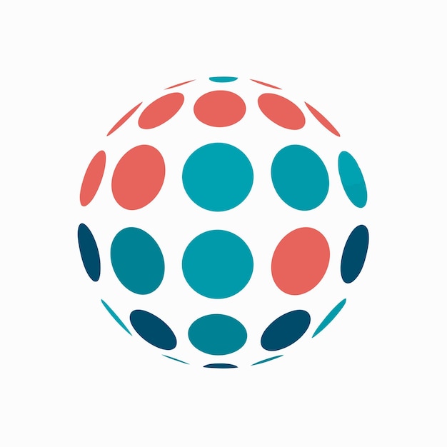 Gratis vektor kugleformet gitter jord isoleret afskåret ikon symbol favicon logo
