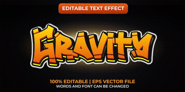 Gravity 3d moderne tekst effekt