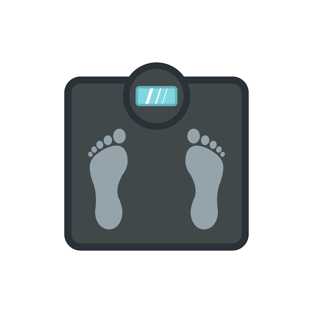 Gray floor scales icon isolated on white background vector illustration