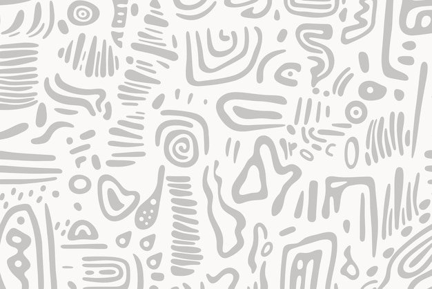Gray line drawings of organic shapes on a background