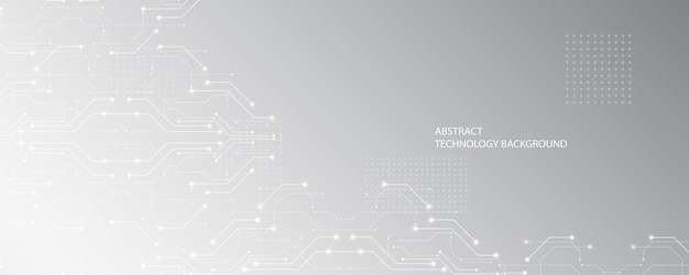 Gray white technology background cuttingedge technology and science line design can be used as a
