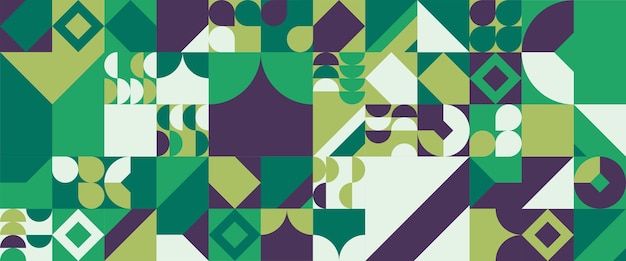 Green and blue vector flat design geometric mosaic banners For banner background cover poster wallpaper presentation background certificate