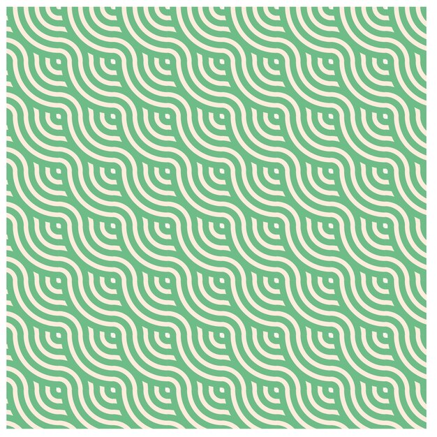 Green and Cream Abstract Swamp Wave Seamless Pattern Background