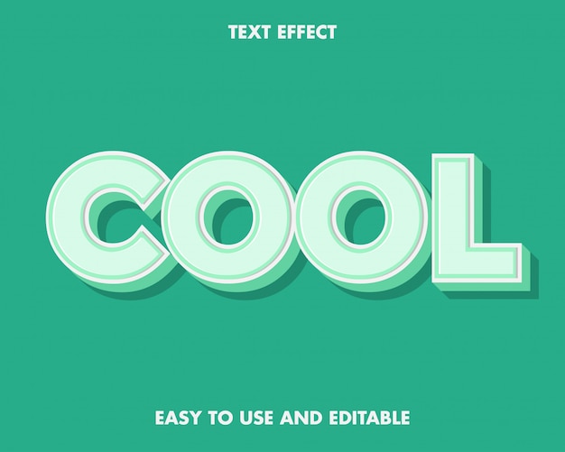 Green and white cool text effect easy to use and editable.