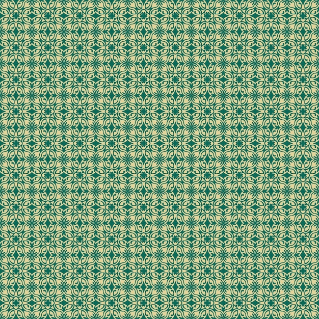 Green and yellow pattern with a pattern of flowers.