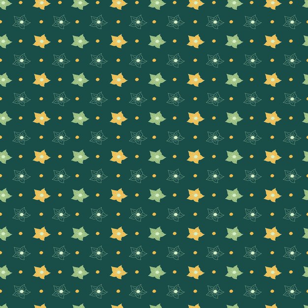 Green and yellow stars on a dark green background.