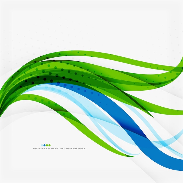 Green blue wave lines