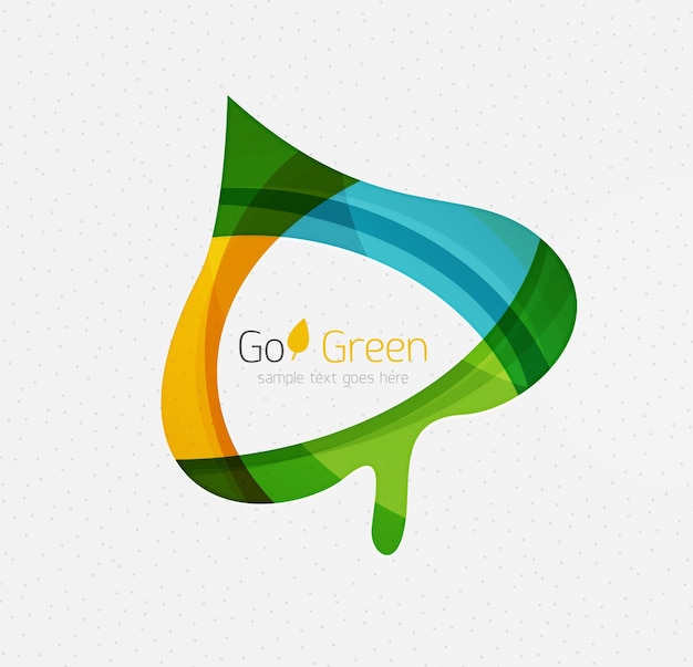 green concept geometric design eco leaf