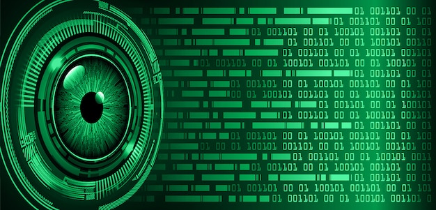 green eye cyber circuit future technology concept background