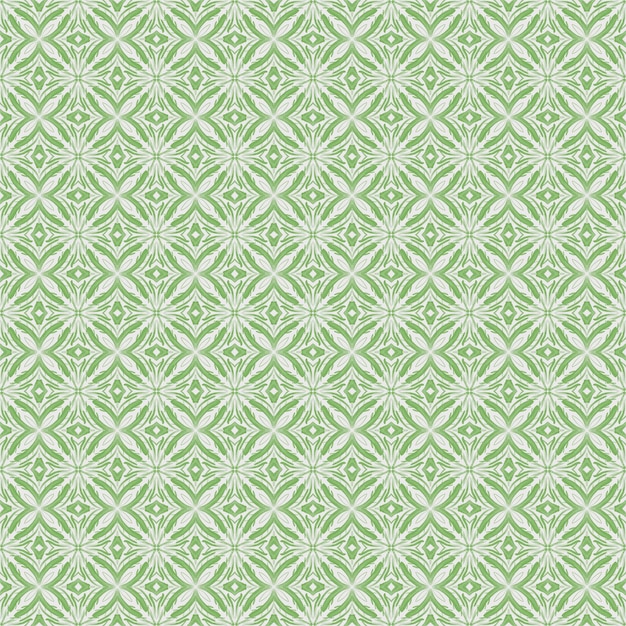 green flower and leaf fabric and ikat seamless pattern background, art illustration creative design