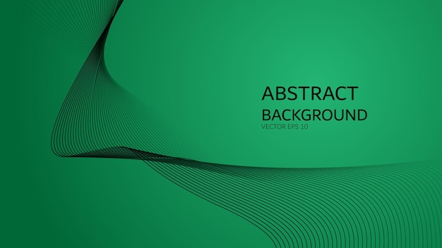 Green gradient abstract background with curve line for backdrop or presentation