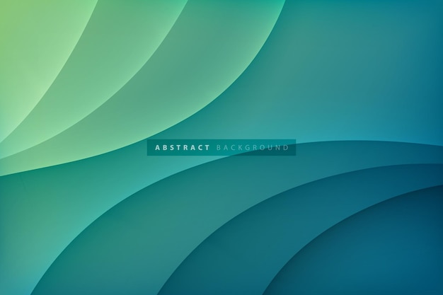 green gradient abstract background with modern 3d curved lines effect eps10 vector