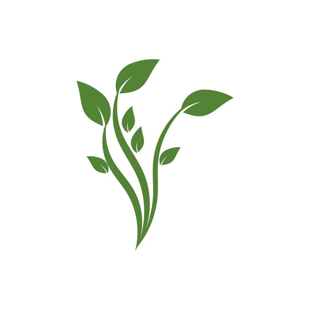 Green leaf logo vector element symbol template