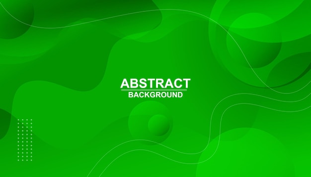 Green liquid background for web banner flyer poster brochure wave elements with fluid gradient
