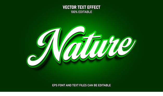 Green nature 3d style editable text effect