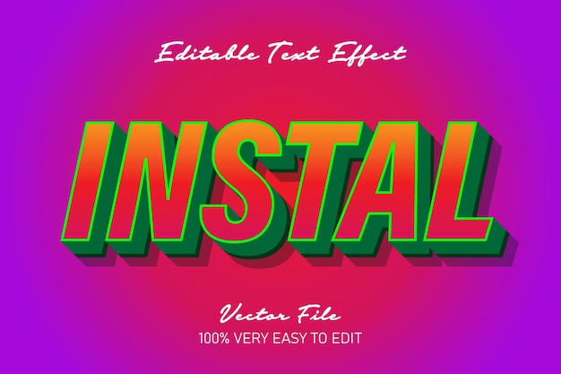 green red text effect