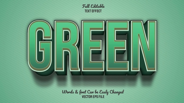 GREEN Text Effect