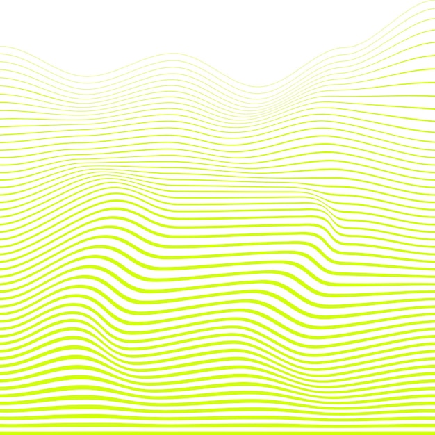 green vector abstract wave texture or shape for product and posters without background