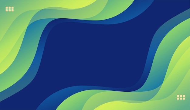 green wave background gradient design