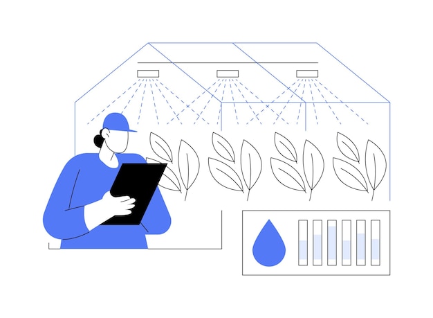 Greenhouse automation isolated cartoon vector illustrations