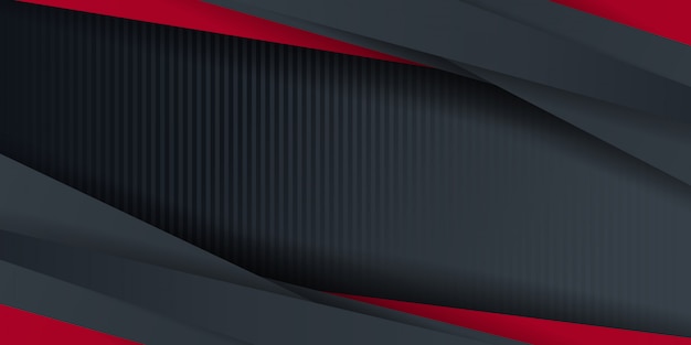Grey abstract background with modern lines and red color.