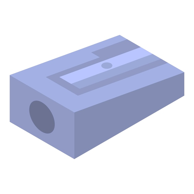 Grey sharpener icon Isometric of grey sharpener vector icon for web design isolated on white background