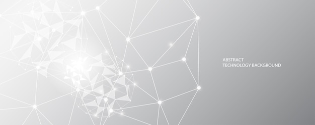 grey white abstract technology background hi tech digital connect communication high technology