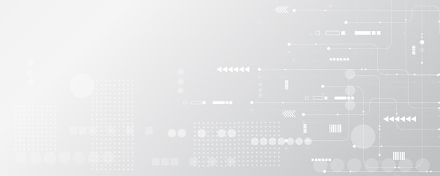Grey white Abstract technology backgroundHi tech digital connect communication high technology